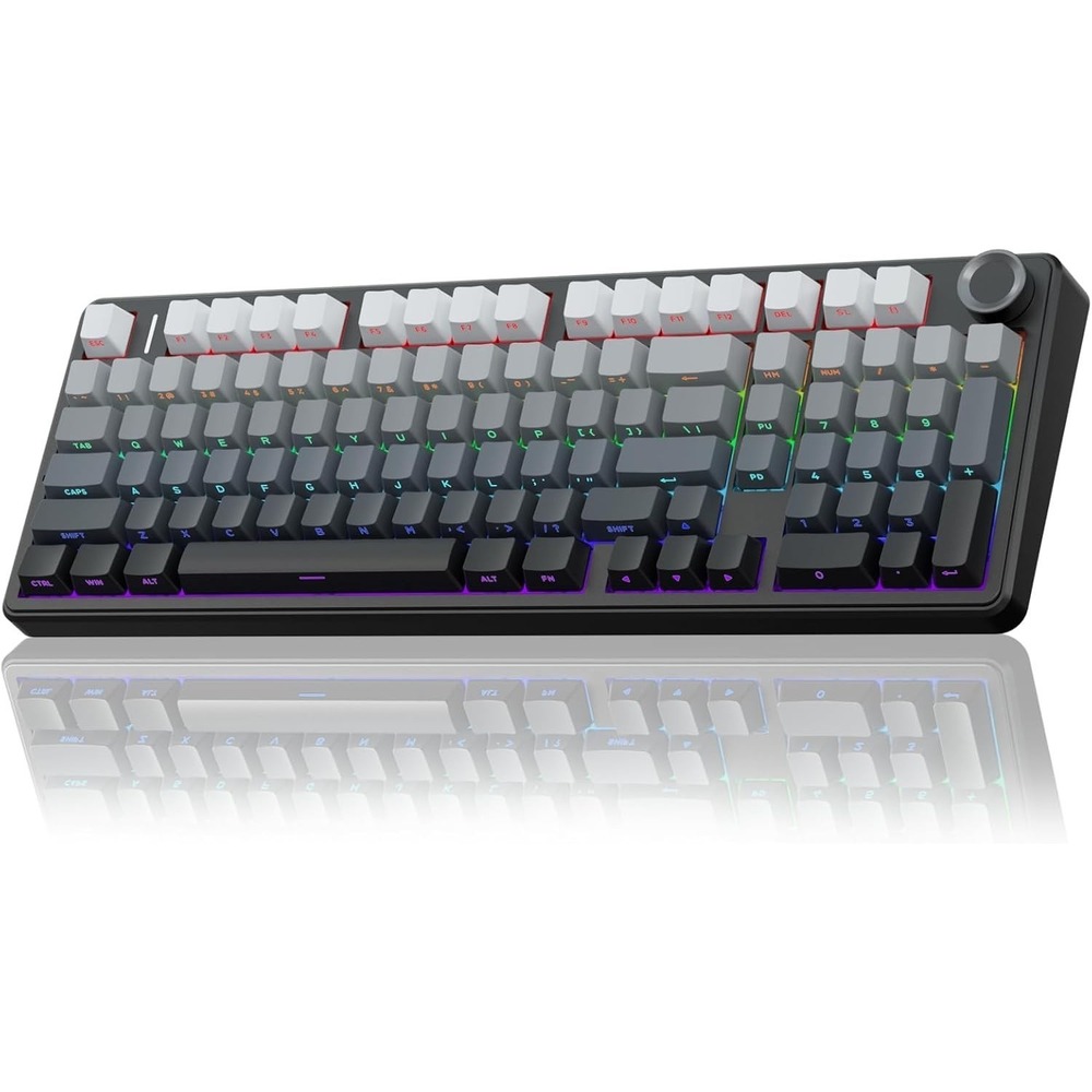 AULA F99 Pro Wireless Mechanical Keyboard Knob Tri-Mode Hot-Swap RGB PBT Black